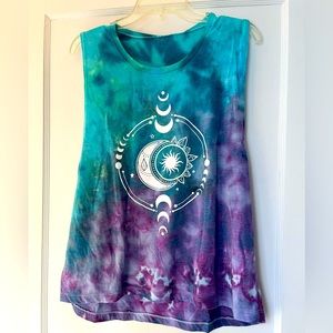 SLVR LNNG New Moon Crystal Infused Muscle tee xl